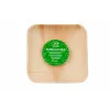 GoGreen piatti in foglia di areca 15x15 cm quadrati confezione da 10 naturale monouso