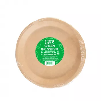GOGREEN piatti in carta kraft Go Green Ø22cm 20 pezzi