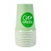 GOGREEN set di stoviglie da picnic compostabili per 4 persone, 24 pezzi, di origine vegetale, bianco naturale