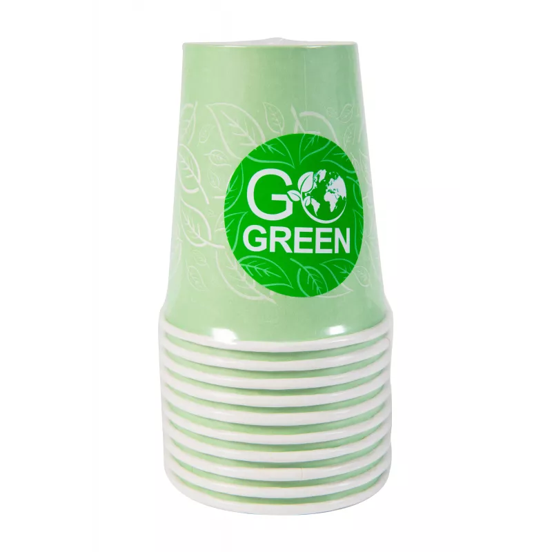 GOGREEN set di stoviglie da picnic compostabili per 4 persone, 24 pezzi, di origine vegetale, bianco naturale