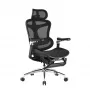 SIHOO DORO C300 Pro sedia da ufficio ergonomica in mesh con poggiapiedi, nero