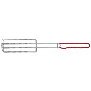 ASI COLLECTION griglia per salsicce in acciaio inox 62x18x7cm con manico in legno