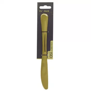 ASI COLLECTION set di coltelli da tavola 2 pz. oro 4,0mm