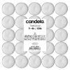 CANDELA lumini 50 pz., bianco, senza profumo, 4 ore di durata, contenitori in alluminio