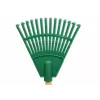 HORTUS piccolo rastrello a mano con manico verde 20 cm 14 denti