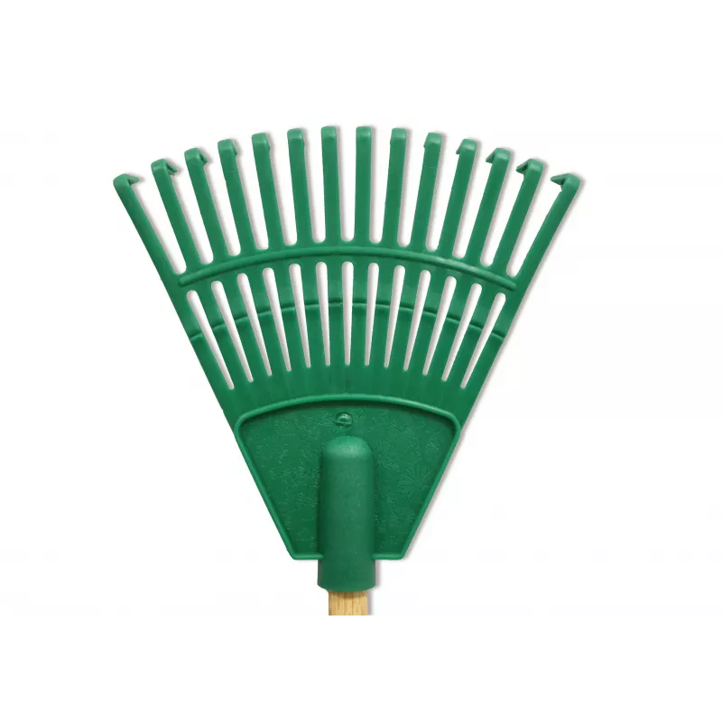 HORTUS piccolo rastrello a mano con manico verde 20 cm 14 denti