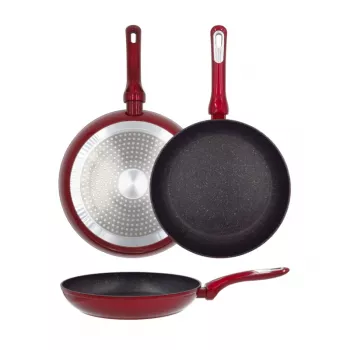 NEWILL Cosmo Padella Ø26 cm induzione rossa con paraspruzzi