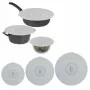 ASI COLLECTION Set coperchi in silicone con 3 Ø20/26/30cm grigio