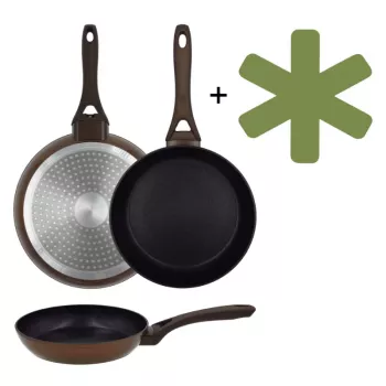 NEWILL Natura Padella Ø28 cm induzione marrone con paraspruzzi
