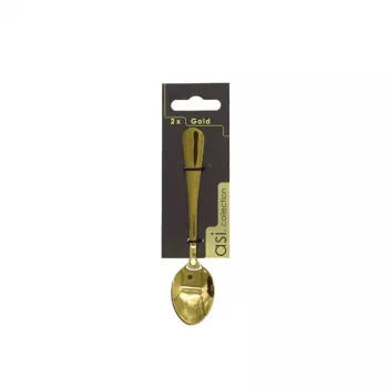 ASI COLLECTION Cucchiaini da tè 2 pz. oro 1,5 mm