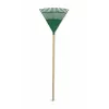 HORTUS Rastrello per foglie con manico verde 45 cm (20 denti)