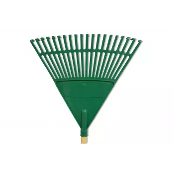 HORTUS Rastrello per foglie con manico verde 45 cm (20 denti)