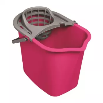 YORK secchio rettangolare con pulsante 10 L argento