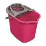 YORK secchio rettangolare con pulsante 10 L argento