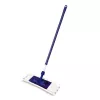 YORK Smart Flat Mop Brush 45x15 cm con manico telescopico 74-130 cm, microfibra, grigio/blu
