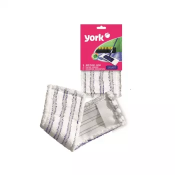 YORK Panno in microfibra di ricambio per Smart Flat Mop 45x15 cm grigio/bianco