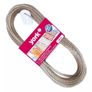 YORK Stendibiancheria con anima in metallo 20 m bianco