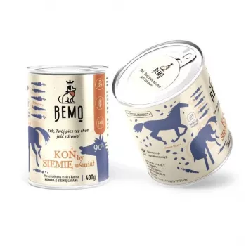 BEMO cavallo monoproteico cibo umido per cani – scatoletta 400g