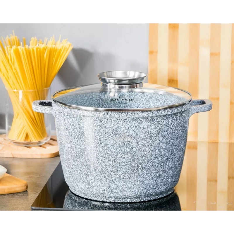 Zilner set pentole marmo 4 pezzi grigio ZL-7066