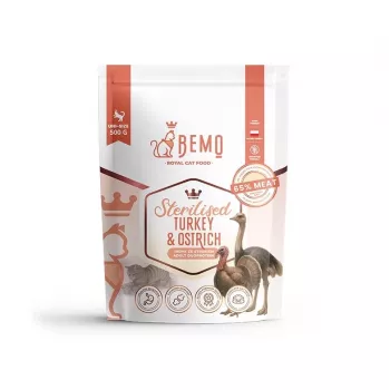 BEMO Cat Sterilised Pute & Strauß - cibo secco per gatti - 500g