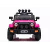 LEAN CARS BRD-7588 rosa 12V Jeep elettrica ride-on per bambini con luci LED, MP3, telecomando, 4x4