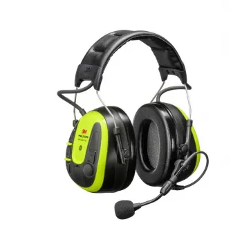 3M Peltor WS Alert X MRX21A3WS7 cuffie antirumore Bluetooth con radio FM, archetto, SNR 31 dB, nero/giallo