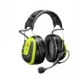 3M Peltor WS Alert X MRX21A3WS7 cuffie antirumore Bluetooth con radio FM, archetto, SNR 31 dB, nero/giallo