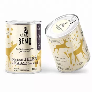 BEMO Nie bądź Jeleń w kaszę dmuchaj Mono - cibo umido per cani - 800g
