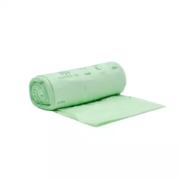 BioBag sacchetti compostabili per rifiuti organici 30L, 25 per rotolo, 50x60 cm, 12 micron, verde