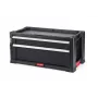 KETER DIY cassetta attrezzi con 2 cassetti, 56,2 x 28,9 x 26,2 cm, nero/rosso