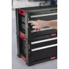 KETER DIY cassetta attrezzi con 2 cassetti, 56,2 x 28,9 x 26,2 cm, nero/rosso