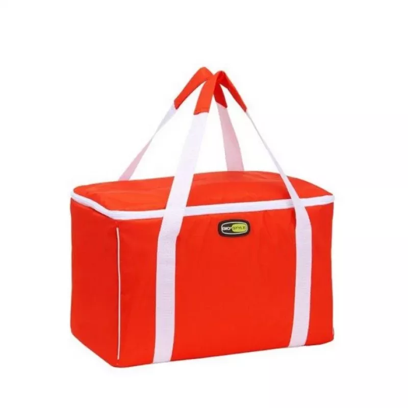 GIOSTYLE Borsa termica Evo Square Assortiti, Verde/Rosso/Blu con decorazione, 15 L
