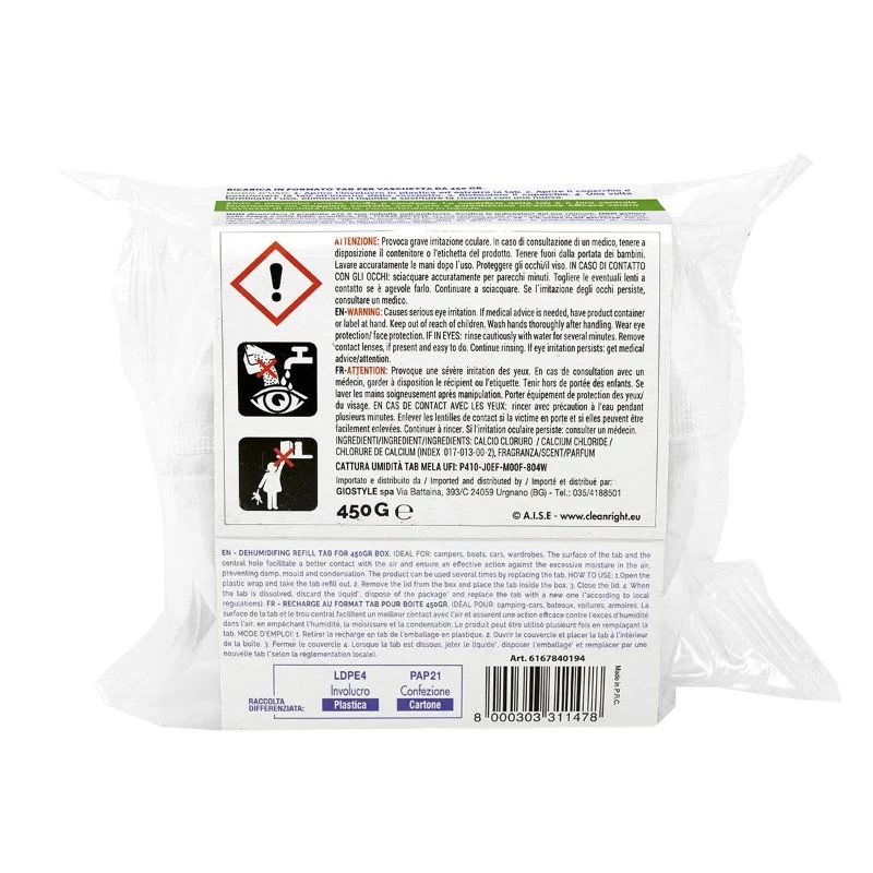 ORDINETT Assorbiumidità Ricarica in compresse 450 g Limone