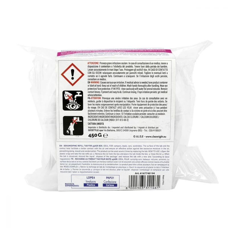 ORDINETT Assorbiumidità Ricarica in compresse 450g Odore neutro