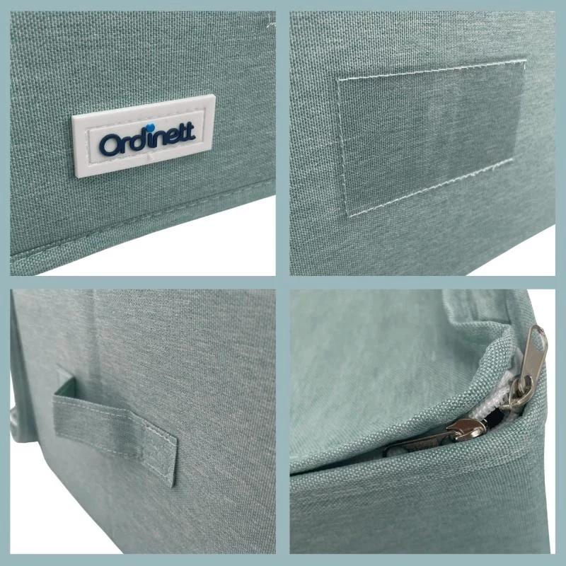ORDINETT Scatola quadrata con zip 30x30x21 cm Menta