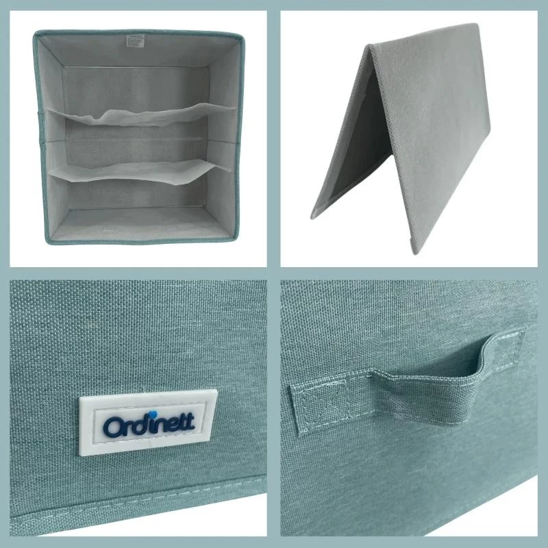 ORDINETT Box Cube 29x29x18,5 cm Scatola con coperchio Verde menta