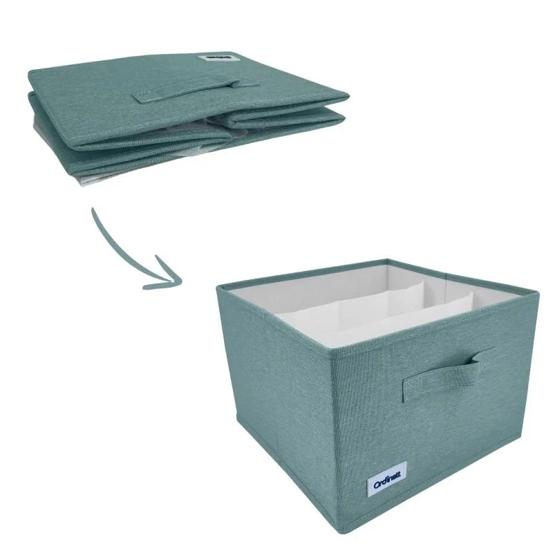 ORDINETT Box Cube 29x29x18,5 cm Scatola con coperchio Verde menta