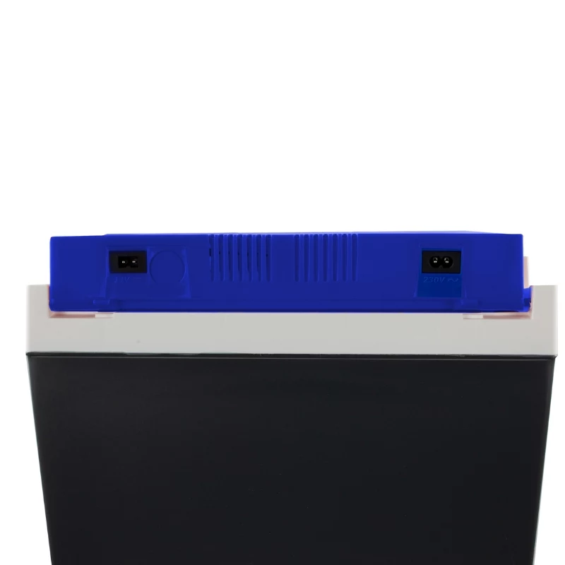 GIOSTYLE Brio 26 Frigorifero elettrico 12/230V 26L grigio scuro con accenti rosso/blu