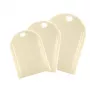 GIOSTYLE Set taglieri, 3 pezzi, polipropilene, crema, rettangolare, con scanalatura raccogli-succhi e foro per appendere