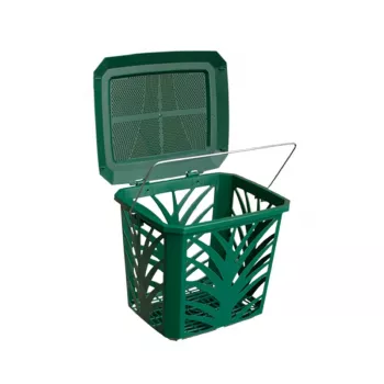 BIOBAG Cestino per rifiuti organici MaxAir 7L 24x19,7x20,5 cm verde