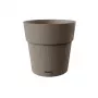 STEFANPLAST Ethica Vaso con sottovaso, 25x25 cm, marrone, 8,5 L, plastica riciclata