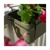 STEFANPLAST Set da balcone con sistema di irrigazione automatico e supporto in metallo 50x18x17 cm verde
