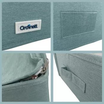 ORDINETT Scatola contenitore rettangolare con cerniera 42x32x14 cm menta