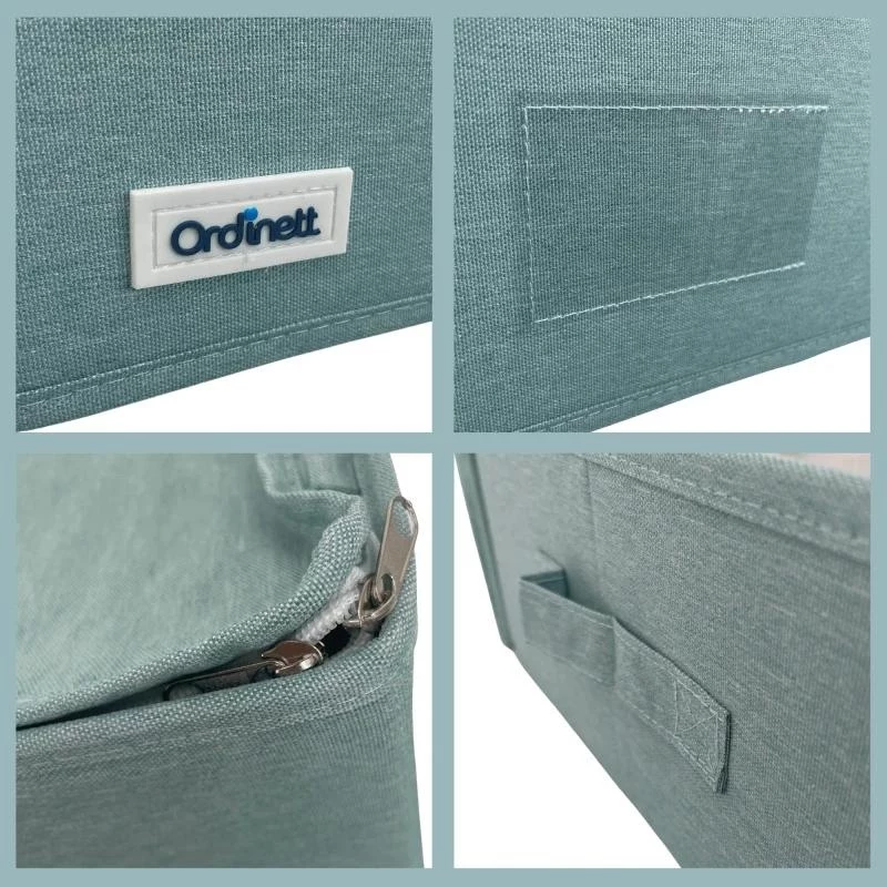 ORDINETT Scatola contenitore rettangolare con cerniera 42x32x14 cm menta