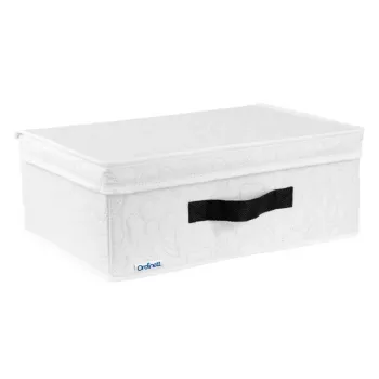ORDINETT Cesto contenitore rettangolare 36x26x14 cm cotone grigio