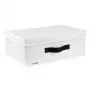 ORDINETT Cesto contenitore rettangolare 36x26x14 cm cotone grigio
