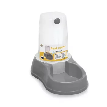 Stefanplast Break Reserve ciotola per animali con dispenser d'acqua 1,5 L, 28,5x18,5x22 cm, grigio