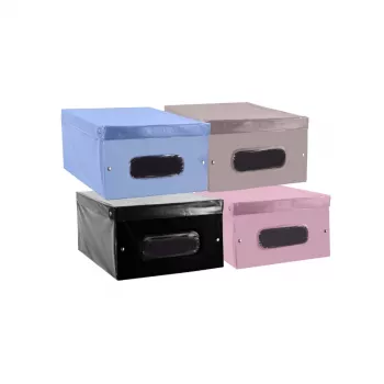 ORDINETT scatola di stoccaggio in vinile 50x38x24 cm Cloe PVC assortito