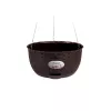 STEFANPLAST vaso da fiori sospeso Natural Ø30x14,5cm marrone scuro