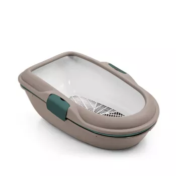STEFANPLAST lettiera per gatti Furba Chic 59x39x22 cm grigio chiaro/verde